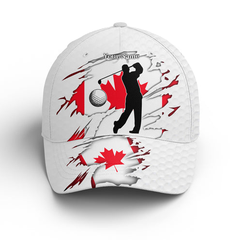 Golf club custom name Canadian Flag patriotic Custom golf hat Unisex Baseball golf cap NQS2225