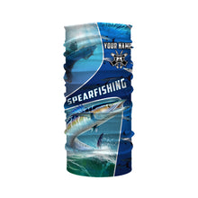 Load image into Gallery viewer, Wahoo blue water spearfishing Custom Name UV protection UPF 30+ fishing jersey, custom fishing apparel NQS3069