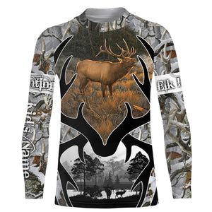 Elk Hunting big game hunting camo Custom Name 3D All over print shirts - personalized hunting gifts - NQS734