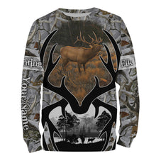 Load image into Gallery viewer, Elk Hunting big game hunting camo Custom Name 3D All over print shirts - personalized hunting gifts - NQS734