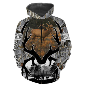 Elk Hunting big game hunting camo Custom Name 3D All over print shirts - personalized hunting gifts - NQS734