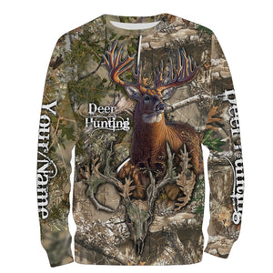 Deer Hunting camo hunting clothes skull Customize Name 3D All Over Printed Shirts NQS862