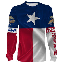 Load image into Gallery viewer, Texas Slam Fishing 3D Texas Flag Customize name All over print shirts - personalized fishing gift for men and women and Kid - NQS485