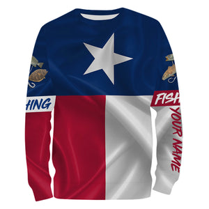Texas Slam Fishing 3D Texas Flag Customize name All over print shirts - personalized fishing gift for men and women and Kid - NQS485