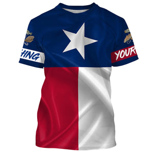 Texas Slam Fishing 3D Texas Flag Customize name All over print shirts - personalized fishing gift for men and women and Kid - NQS485