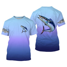 Load image into Gallery viewer, Wahoo fishing Custom Name UV protection UPF 30+ fishing jersey, deep sea fishing tournament shirts NQS3958