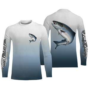 Chinook Salmon fishing Custom Name sun protection fishing jersey, Salmon fishing tournament shirts NQS3963