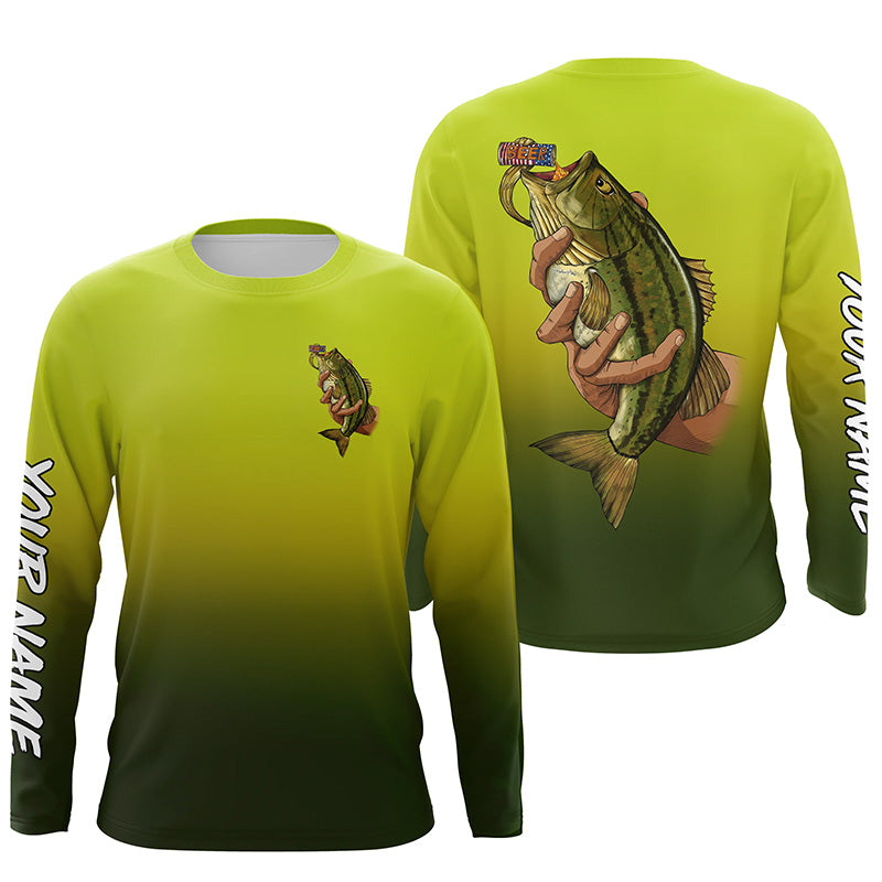 Bass fishing & beer Custom sun protection Long sleeve Fishing Shirts, –  ChipteeAmz