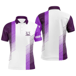 Purple and white Mens golf polo shirts custom golf ball shirt for men, best men golf wear NQS7187