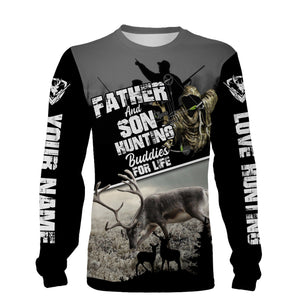 Father and Son Hunting Buddies For Life Deer Hunting bow hunter Grim Reaper Custom Name hunting apparel NQS744