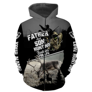 Father and Son Hunting Buddies For Life Deer Hunting bow hunter Grim Reaper Custom Name hunting apparel NQS744