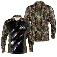 Load image into Gallery viewer, Mens golf polo shirts custom camo golf shirt for mens, golf attire for men NQS6903