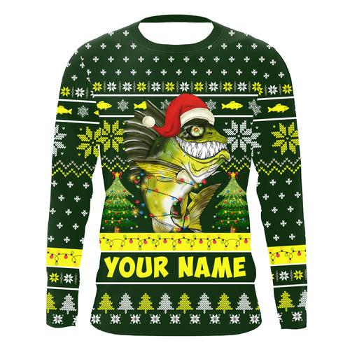 Funny ugly Christmas Bass fishing shirts for men Performance Long Slee –  ChipteeAmz