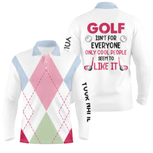 Load image into Gallery viewer, Mens golf polo shirts custom argyle pattern golf isn&#39;t for everyone only cool people seem to like it NQS6709