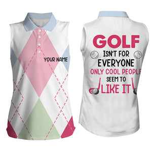 Womens sleeveless polo shirt custom argyle golf isn't for everyone only cool people seem to like it NQS6709