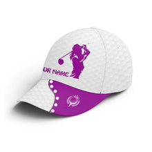 Load image into Gallery viewer, Women Golfer hat custom name multi-color white golf hats Unisex Baseball women golf hats, golfing gift NQS5061