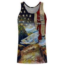 Load image into Gallery viewer, Snook Fishing 3D American Flag Patriotic Customize name All over print shirts NQS513