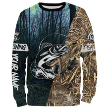 Load image into Gallery viewer, Walleye Fishing Camo Customize Name 3D All Over Pinted Shirts Personalized Fishing Gift For Men, Women And Kid NQS395