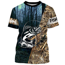 Load image into Gallery viewer, Walleye Fishing Camo Customize Name 3D All Over Pinted Shirts Personalized Fishing Gift For Men, Women And Kid NQS395