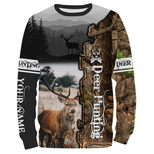 Deer hunting Customize Name 3D All Over Printed Shirts Personalized gift For Hunter Hunting Lovers NQS653