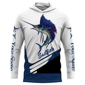 Sailfish fishing saltwater sportfishing Custom Name UV protection UPF 30+ fishing jersey NQS3013