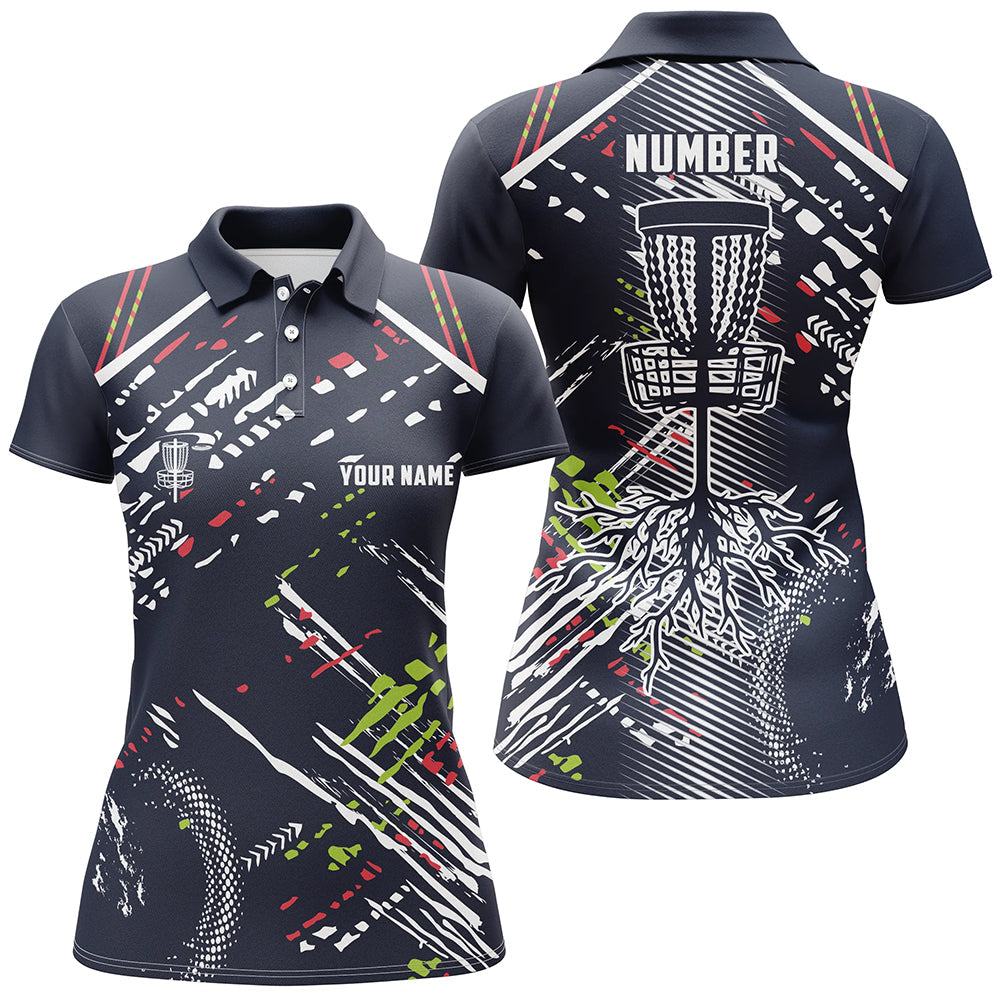 Disc golfing pattern Womens disc golf polo shirts custom team disc golf attire, disc golf jersey NQS6933