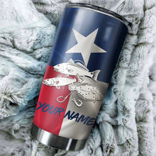 Load image into Gallery viewer, 1PC Texas Slam Redfish Puppy Drum, Speckled Trout, Flounder Customize name Stainless Steel Fishing Tumbler Cup Personalized Fishing gift fishing team - NQS758