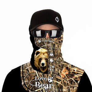 Love Bear Hunting Camo Custom Name 3D All over print shirts NQS785