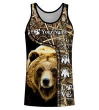 Load image into Gallery viewer, Love Bear Hunting Camo Custom Name 3D All over print shirts NQS785