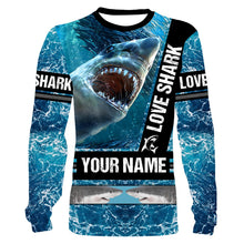 Load image into Gallery viewer, Shark Fishing  Customize name 3D All over print shirts - personalized apparel gift for fisherman, fishing lovers - NQS663