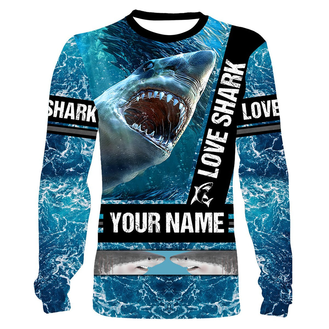 Shark Fishing  Customize name 3D All over print shirts - personalized apparel gift for fisherman, fishing lovers - NQS663