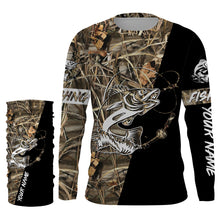Load image into Gallery viewer, Walleye Fishing tattoo black version custom name performance fishing shirt NQS923