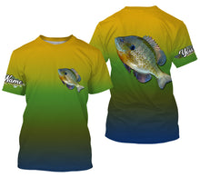 Load image into Gallery viewer, Bluegill Sunfish fishing Custom Name sun protection fishing jersey, bream fishing tournament shirts NQS4042