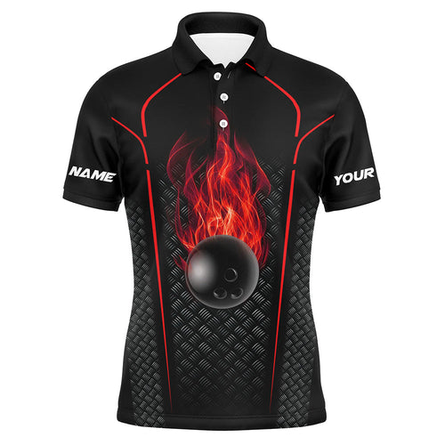 Bowling Shirt For men custom polo Bowling Jersey 3D Bowling Team Shirt For men | Red NQS6769