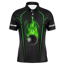 Load image into Gallery viewer, Bowling Shirt For men custom polo Bowling Jersey 3D Bowling Team Shirt For men | Green NQS6770