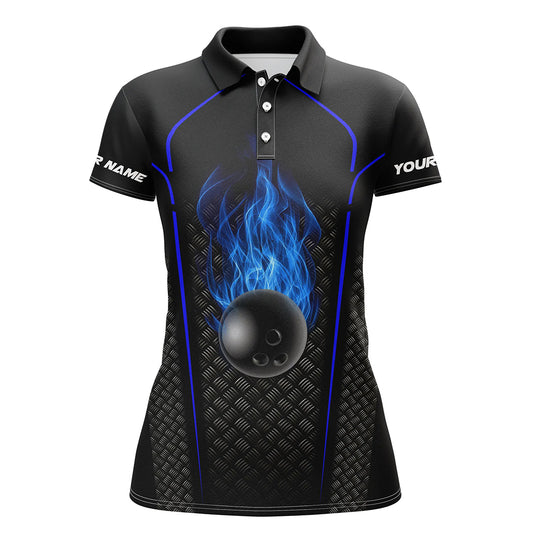 Custom bowling shirt for women – personalized team jersey front view