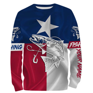 Chinook Salmon (King Salmon) Fishing Texas Flag Customize name All over print shirt NQS453