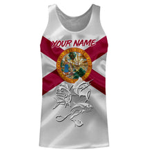 Load image into Gallery viewer, Offshore Slam Mahi mahi, Tuna, Sailfish fishing Florida State Flag custom name 3D All Over print shirts NQS465