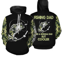 Load image into Gallery viewer, Bass Fishing Dad Like A Normal Dad But Cooler Customize Name 3D All Over Printed Shirts Personalized Gift For Father&#39;s day NQS352