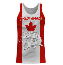 Load image into Gallery viewer, Musky Fishing 3D Canadian Flag Customize name All over print shirts NQS473