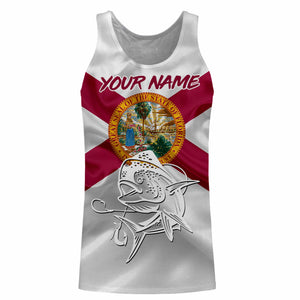 Mahi Mahi ( Dorado) Fishing Florida Flag Custom name All over print shirts, personalized fishing gift NQS492
