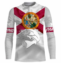 Load image into Gallery viewer, Snook Fishing Florida Flag Custom name All over print shirts - personalized fishing gift for men, women and kid - NQS493