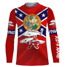 Load image into Gallery viewer, Inshore Slam Snook, Redfish, Trout fishing Florida Battle Flag 3D All Over print shirts NQS528