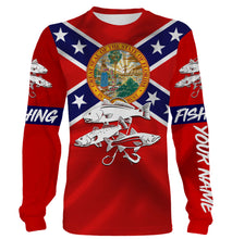Load image into Gallery viewer, Inshore Slam Snook, Redfish, Trout fishing Florida Battle Flag 3D All Over print shirts NQS528