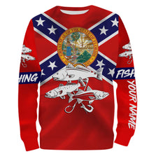 Load image into Gallery viewer, Inshore Slam Snook, Redfish, Trout fishing Florida Battle Flag 3D All Over print shirts NQS528