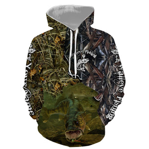 Walleye Fishing Camo Customized name All over print shirts - personalized fishing aparel gift for men, women and kid - NQS527