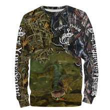 Load image into Gallery viewer, Walleye Fishing Camo Customized name All over print shirts - personalized fishing aparel gift for men, women and kid - NQS527
