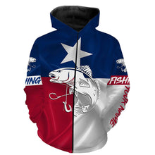 Load image into Gallery viewer, Redfish Puppy Drum Tattoo fishing Texas Flag 3D All Over print shirts saltwater personalized fishing apparel NQS399