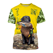 Load image into Gallery viewer, Labrador Retriever Duck Hunting dog Camo Yellow Customize Name 3D All Over Printed Shirts NQS681