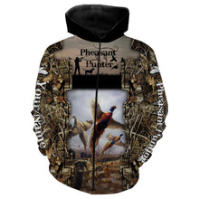 Load image into Gallery viewer, Pheasant Hunting with dog Camo Customize Name 3D All Over Printed Shirts Personalized gift For Hunting Lovers NQS684